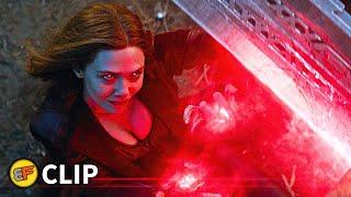 Wanda Maximoff vs Thanos - Battle of Earth Part 2  Avengers Endgame 2019 IMAX Movie Clip HD 4K