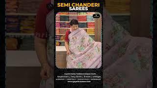 Semi Chanderi Sarees #GayathriReddy # SemiChanderi #sarees #chanderi