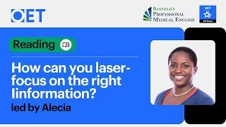 Class with Banfield’s Pro Medical English OET Reading C How To Laser Focus On The Right Information