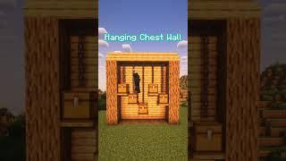 Simple Chest Wall Designs Minecraft #shorts
