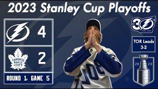 Lightning vs Maple Leafs ROUND 1 GAME 5 Fan Reaction  2023 Stanley Cup Playoffs