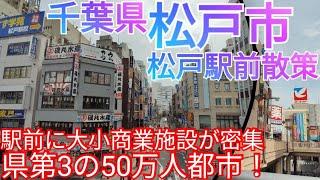 松戸市ってどんな街? 千葉県第3の50万人都市！駅前散策したら大小商業施設が密集していた！2022年