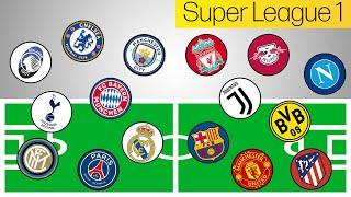 Football Clubs Marble Race  UEFA Super League