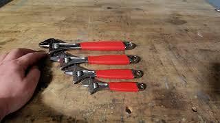 4 pc Flank Drive  Plus Adjustable Wrench Set 6-12