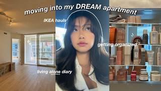 living alone diaries  moving into my NEW apartment shopping haul organizing & tour