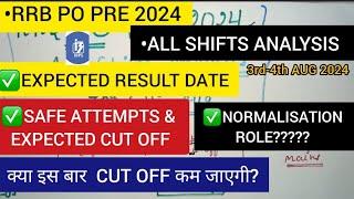 RRB PO 2024 EXPECTED CUT OFF ALL SHIFTS ANALYSISSAFE ATTEMPTSRESULT DATE #rrbpo2024 #rrbpo #ibps