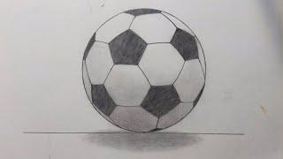 #No-50 #Drawing  How to draw a Football Easy  in 3D Ball