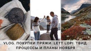 VLOG 182019  ПОКУПКИ ПРЯЖИ  LETT LOPI  SOFT DONEGAL TWEED  ВЯЗАЛЬНЫЕ ПРОЦЕССЫ И ПЛАНЫ НОЯБРЯ