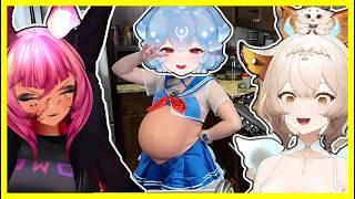 Tricky and Yuzu React to Pregnant Bao IRL w Shylily cosplay