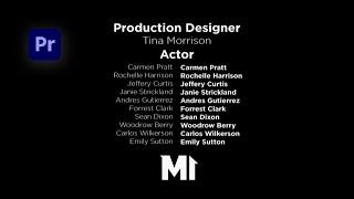 end screen credit roll in premiere pro tutorial