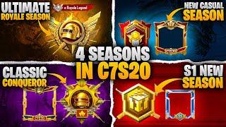 Get Free Rewards  4 Seasons in C7S20   New S1 Season Avatar Frame  Ultimate Royale  PUBGM