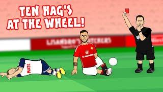 TEN HAGS AT THE WHEEL Man Utd vs Spurs 0-3 Bruno Red Card Van De Ven Goals Highlights