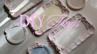 DIY aesthetic trays  trinket tray ideas  Comparing Eco Resins Jesmonite Resincrete and Boowanite