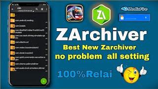 How to ZArchiver App Add file obb in Bussid {Zarchiver} all settings