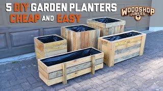 5 DIY Garden Planters - Cheap Easy Fast