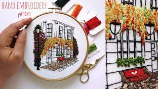 Summer Dream House Embroidery Pattern beginner friendly