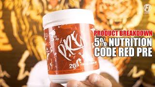 5% Nutrition Code Red Series Pre-Workout Cost Effective Basic Pre-Workout