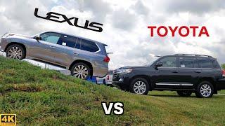 TOUGHEST TOYOTA SUV -- 2020 Lexus LX 570 vs. 2020 Toyota Land Cruiser Comparison