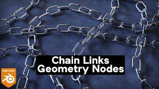 Customizable Chain Links  Geometry Nodes Blender Tutorial