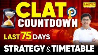 Daily Timetable for CLAT 2025  Next 75 days Strategy to Crack CLAT 2025