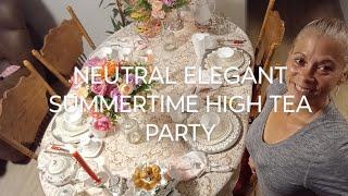 NEW*NEUTRAL COLORS SUMMERTIME HIGH TEA PARTY  VINTAGE STYLE TEA PARTY