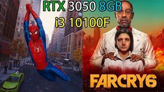 RTX 3050 8GB + I3 10100F. Ультра настройки с лучами. 1080p. В 2022.