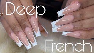 Watch Me Work Classic Deep French Nail Art Tutorial