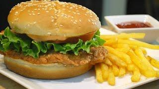 KFC Style Crispy Chicken Burger Zinger Burger