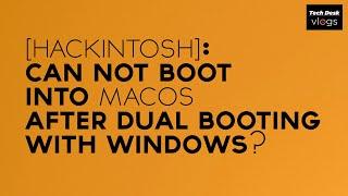 How to Install Missing Clover Bootloader from Windows Dual Booting