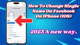 How To Change Name Facebook To Single Name 2023