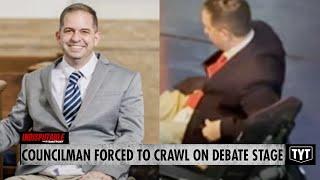 Wheelchair-Bound Councilman Forced To Crawl On Debate Stage