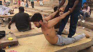 Complete Street Indian Body massage at Banks of the Ganges Part-2 4K