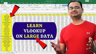 How to apply VLOOKUP on Large  Big Data in Excel Hindi