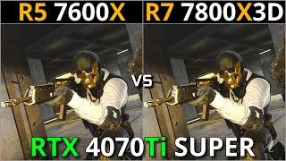 RYZEN 5 7600X vs RYZEN 7 7800X3D  Test in 15 Games  1080p & 1440p  RTX 4070Ti SUPER