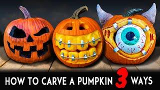 How To Carve Halloween Pumpkins Scary - Silly - Traditional