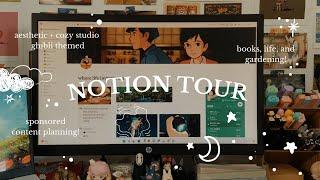 notion tour how i stay organised & productive with a 9-5 corporate job + youtube 