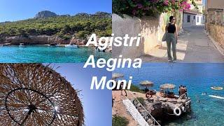 Greek islands and beaches Agistri Aegina Moni 4K