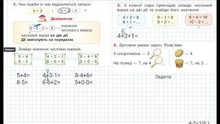 Числовий вираз та його значення.Математика 1 клас НУШ Гісь О.М.