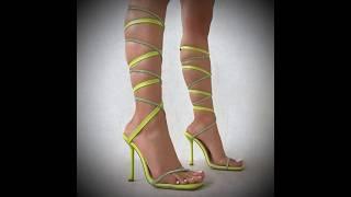 The  collection of stilettos high heels sandals