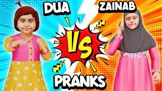 Dua Vs Zainab Pranks   Zainab Ke Papa Cartoon  Funny Story PopCorn Kahani Tv