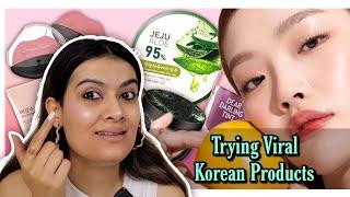 Trying KOREAN Products  Glass like skin  Korean Skincare Hack  Amazon finds  Shanika Khurmi