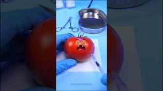 Tomato has babies  Fruit surgery #shorts