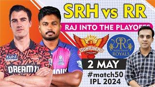 RAJ INTO the Playoffs IPL 2024  SRH vs RR  Sunrisers Hyderabad vs Rajasthan Royals  rr vs srh