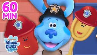Blue Plays a Game with Firefighters Shovel & Pail   VLOG Ep. 74  1 Hour  Blues Clues & You