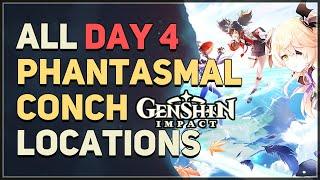 All Day 4 Phantasmal Conch Locations Genshin Impact