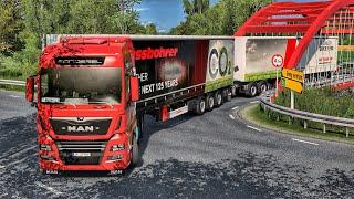 Maneuvering Double HCT Trailers Across Scenic Norway  #ets2 1.51