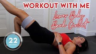 Booty Band Workout Train With Me At-Home or Gym Less than 30 Mins