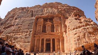 Petra  Jordanien Hauptweg und Königsgräber 4K-Video kommentiert