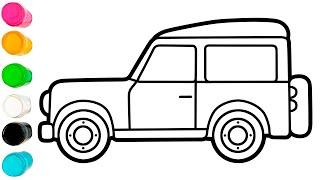 Belajar menggambar SUV Cara menggambar SUV sederhana dan keren untuk anak-anak