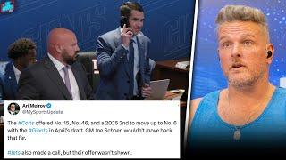 Colts & Jets tried To Trade For Giants #6 Pick In Unprecedented Draft Night Video  Pat McAfee